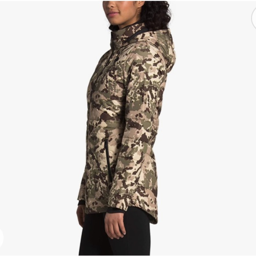 NWT North Face Tamburello Parka - Burnt Olive Green Digi Topo Print - Picture 3 of 15